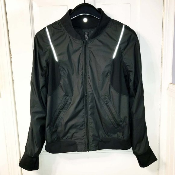 Lululemon Run: Two To Make It True Jacket sz 10 reversible black windbreaker - Picture 6 of 13